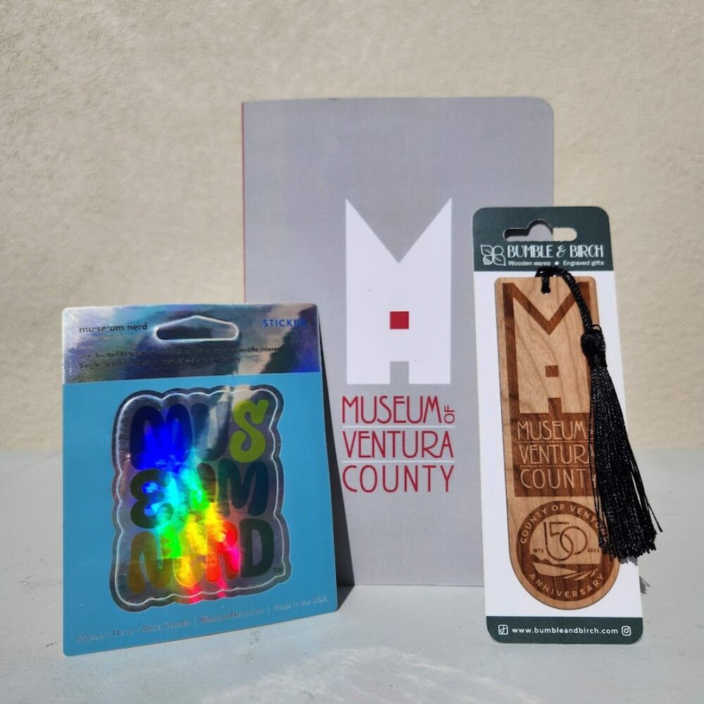 Ventura County Library Gift Set Journal Notebook Wooden Bookmark Museum Nerd